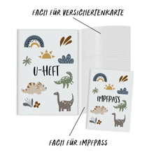 Lade das Bild in den Galerie-Viewer, U-Heft-Hülle inkl. Impfpass-Hülle - Dino