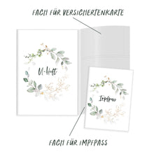 Lade das Bild in den Galerie-Viewer, U-Heft-Hülle inkl. Impfpass-Hülle - Farbe grüngold