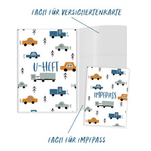 Lade das Bild in den Galerie-Viewer, U-Heft-Hülle inkl. Impfpass-Hülle - Autos